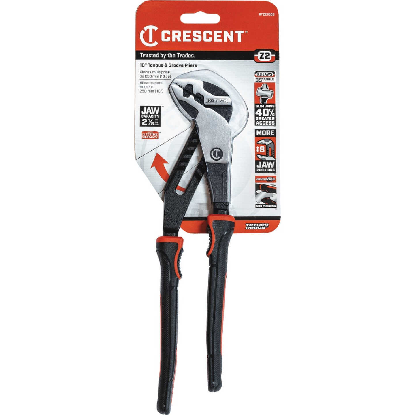 Crescent 10 In. Straight Jaw Tongue & Groove Pliers Image 2