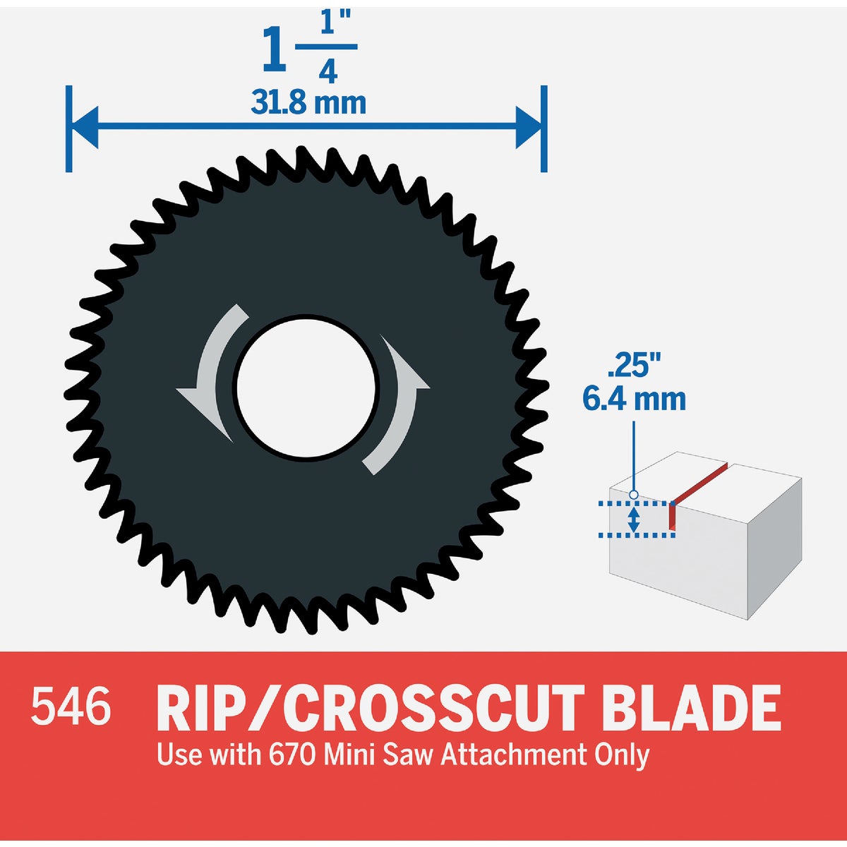 Dremel 1-1/4 In. Mini Rip/Crosscut Blade Image 2