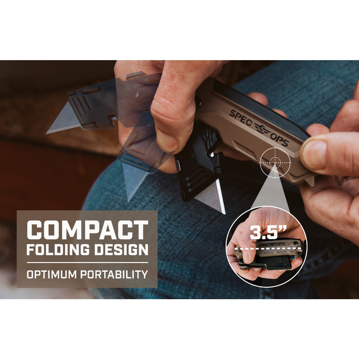 Spec Ops Folding Utility Knife with (3) Blades Image 5