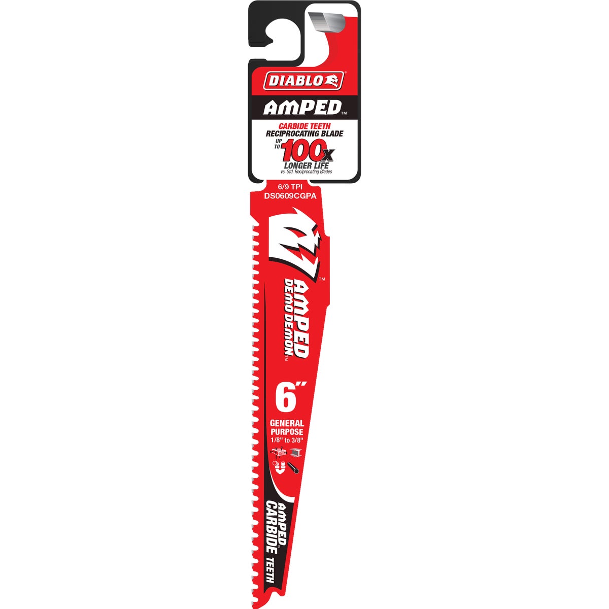 Diablo Demo Demon 6 In. Amped Carbide General Purpose Recirocating Saw Blade Image 2