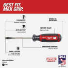 Milwaukee 1/4 In. x 4 In. Slotted Screwdriver with Cushion Grip Image 3