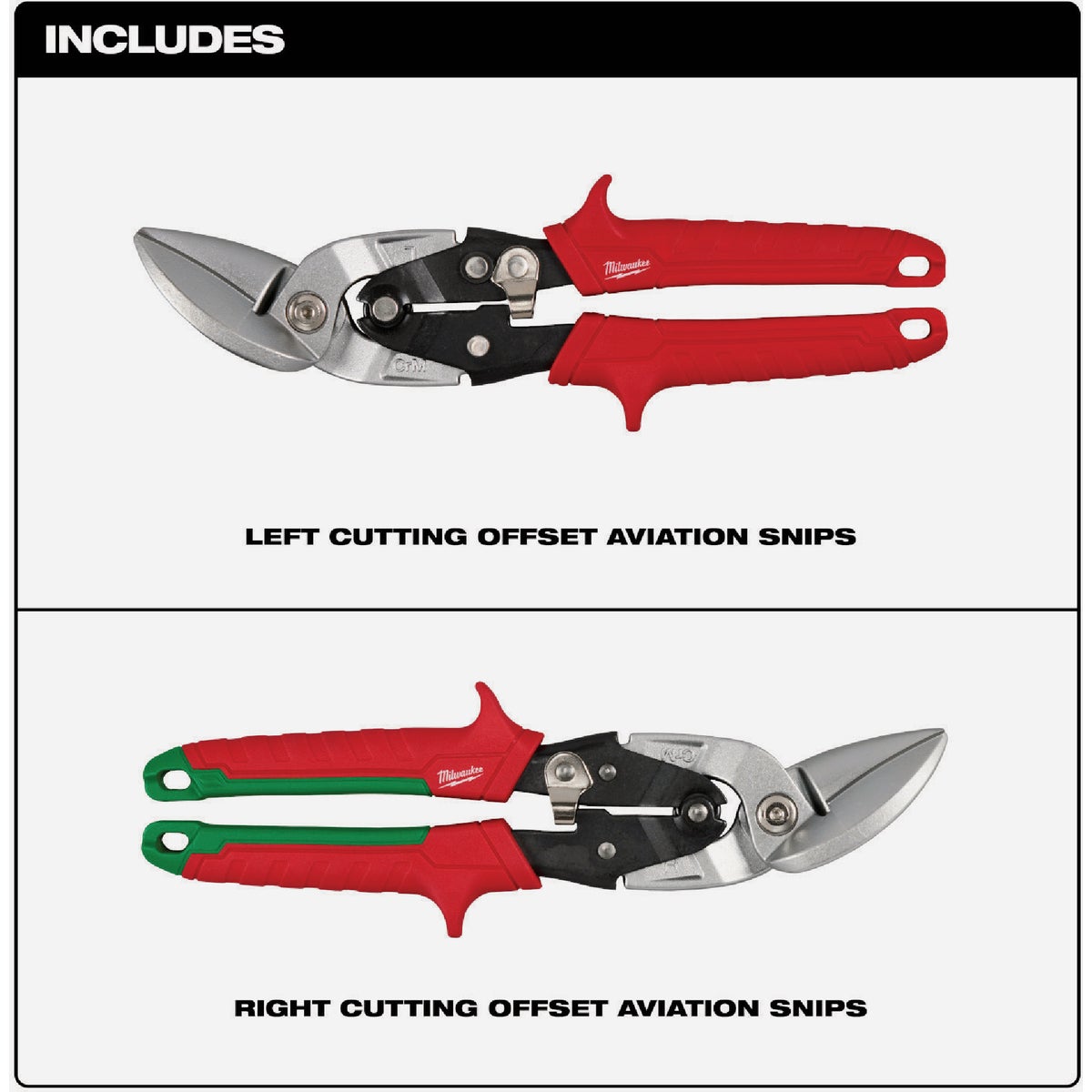 Milwaukee Offset Aviation Snip Set (2-Piece) Image 2