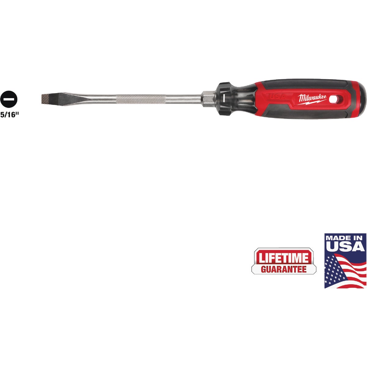 Milwaukee 5/16 In. x 6 In. Slotted Screwdriver with Cushion Grip