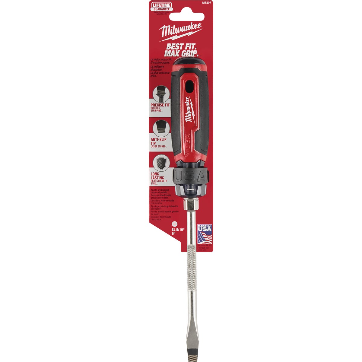 Milwaukee 5/16 In. x 6 In. Slotted Screwdriver with Cushion Grip Image 7
