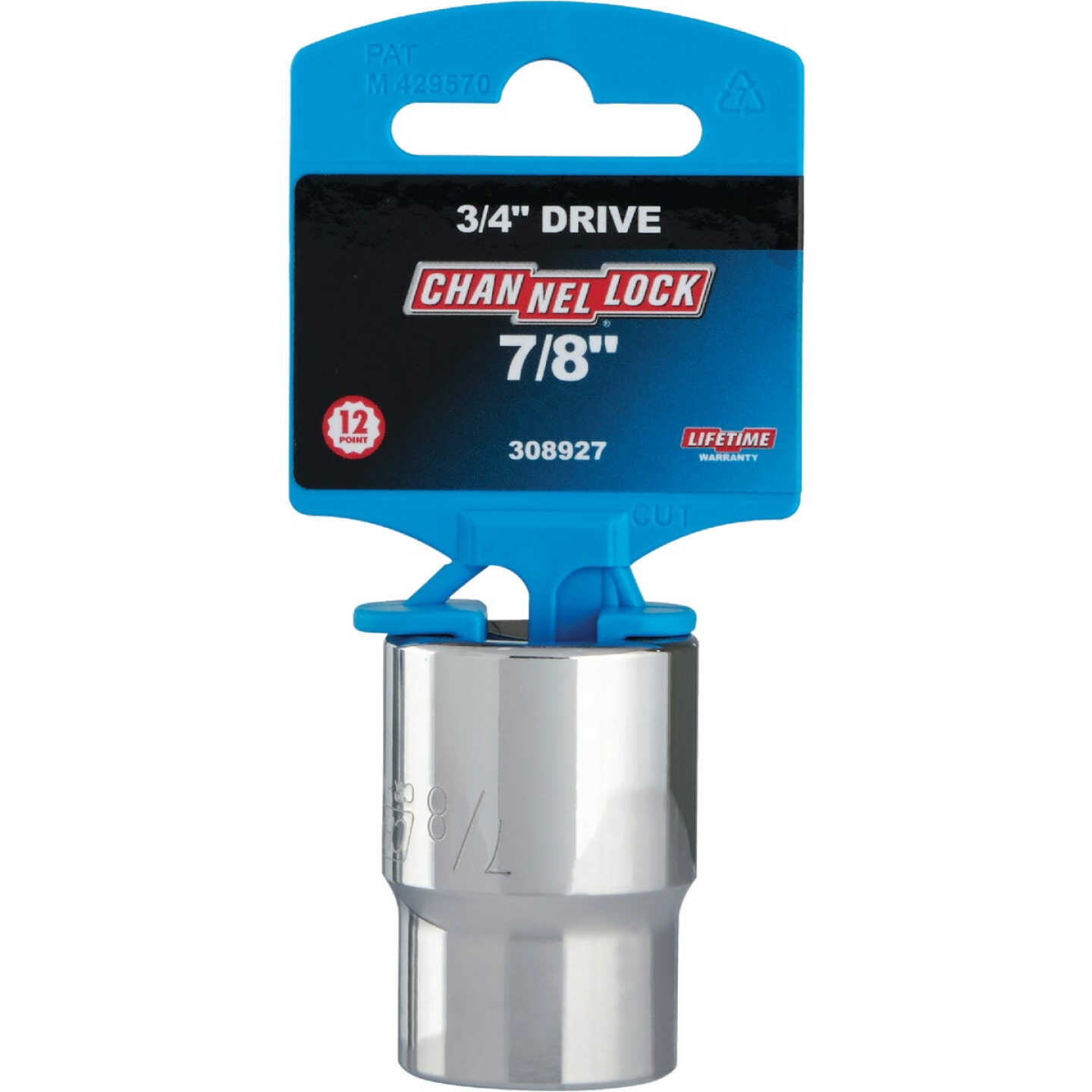 Channellock 3/4 In. Drive 7/8 In. 12-Point Shallow Standard Socket Image 2