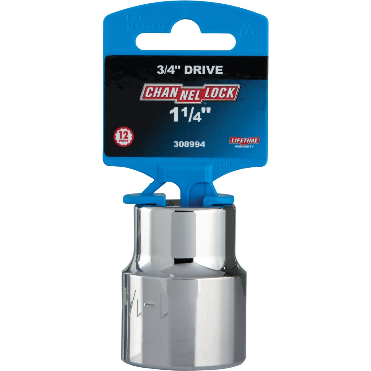 Channellock 3/4 In. Drive 1-1/4 In. 12-Point Shallow Standard Socket Image 2