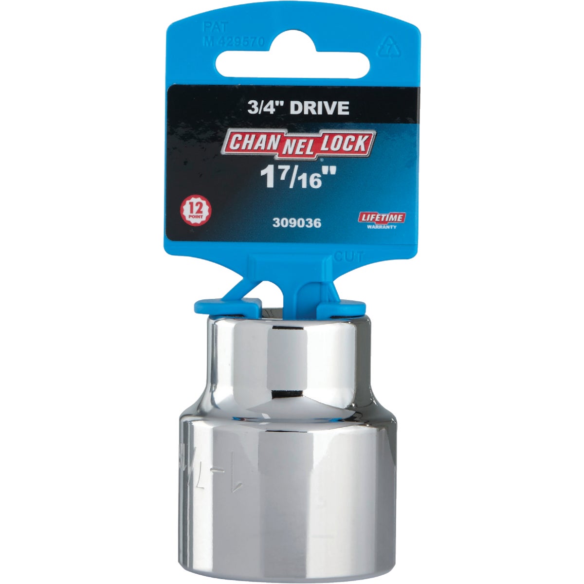 Channellock 3/4 In. Drive 1-7/16 In. 12-Point Shallow Standard Socket Image 2