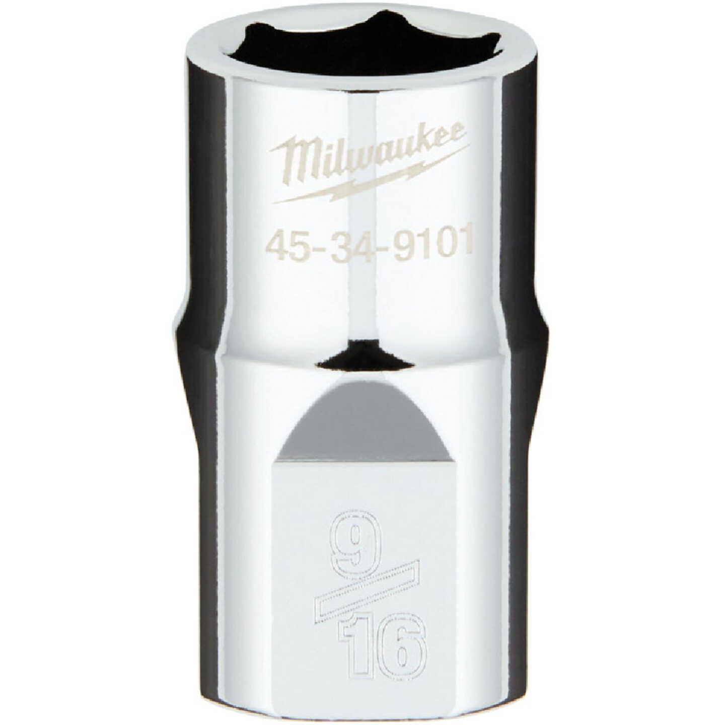 Milwaukee 1/2 In. Drive 9/16 In. 6-Point Shallow Standard Socket with FOUR FLAT Sides Image 1