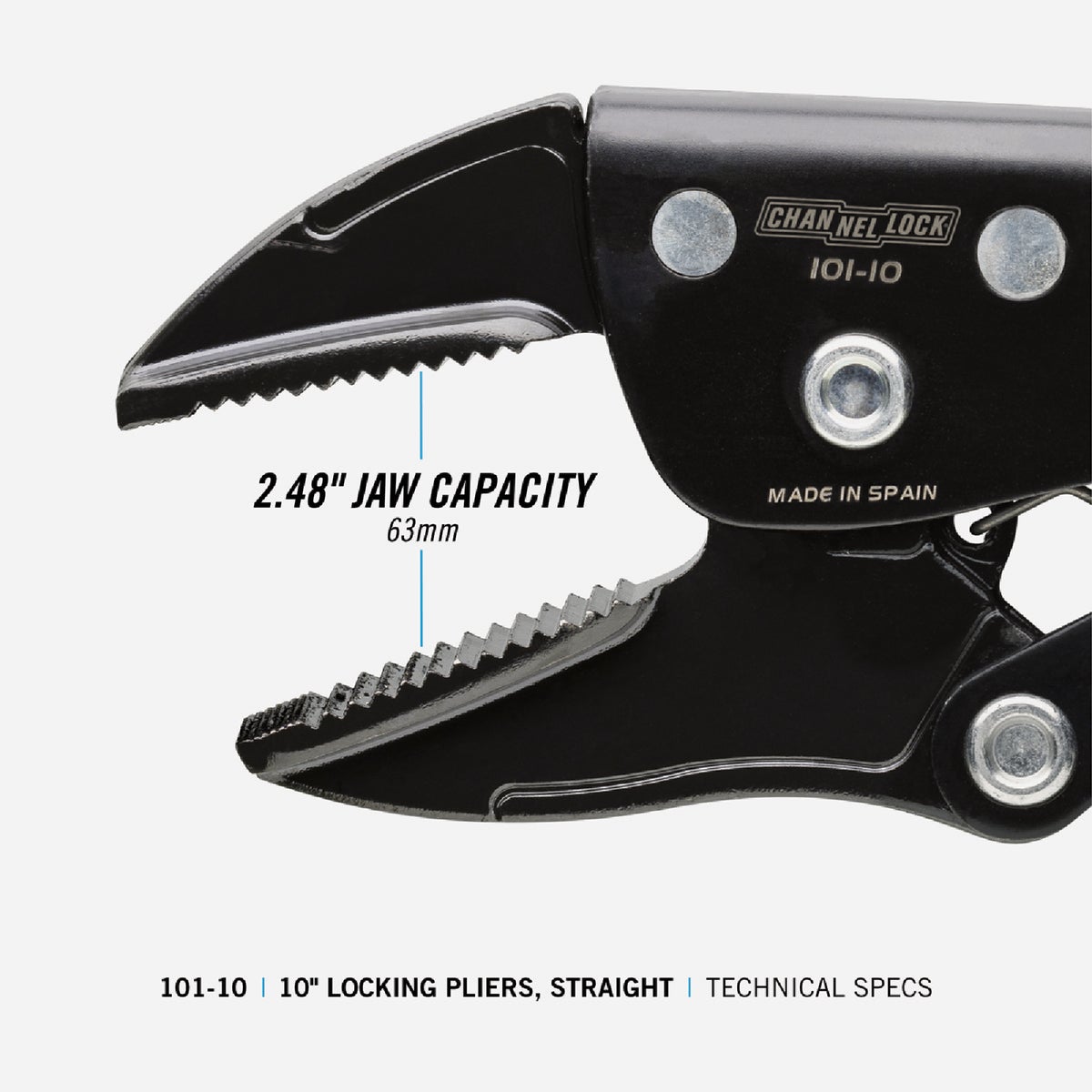 Channellock 10 In. Straight Jaw Locking Pliers Image 2
