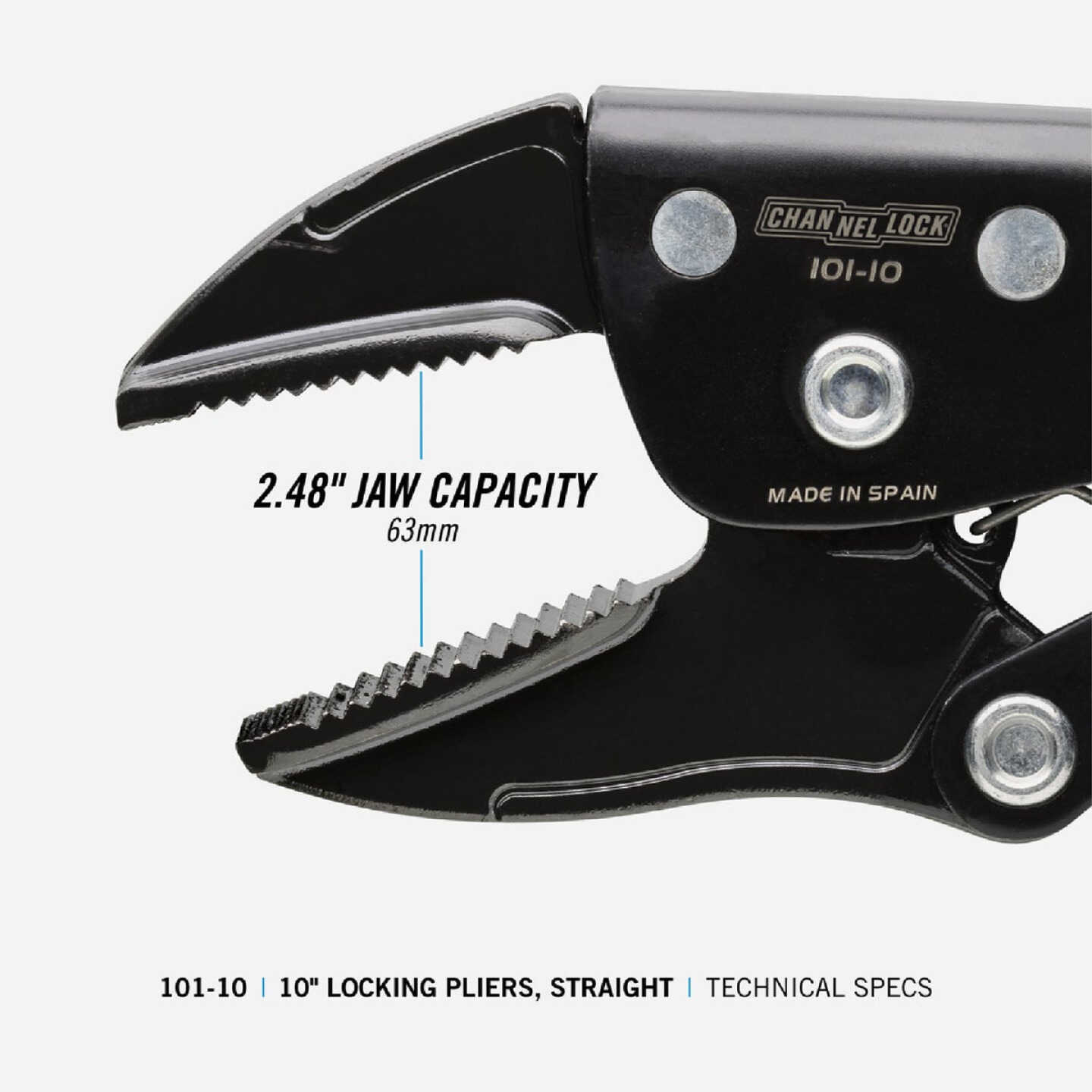 Channellock 10 In. Straight Jaw Locking Pliers Image 2