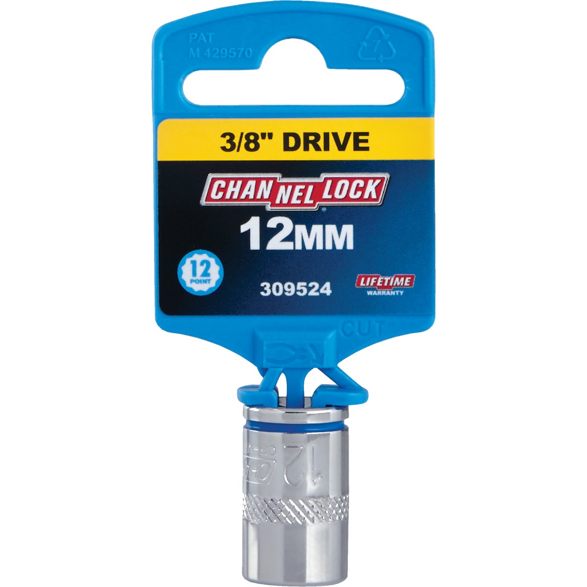 Channellock 3/8 In. Drive 12 mm 12-Point Shallow Metric Socket Image 2