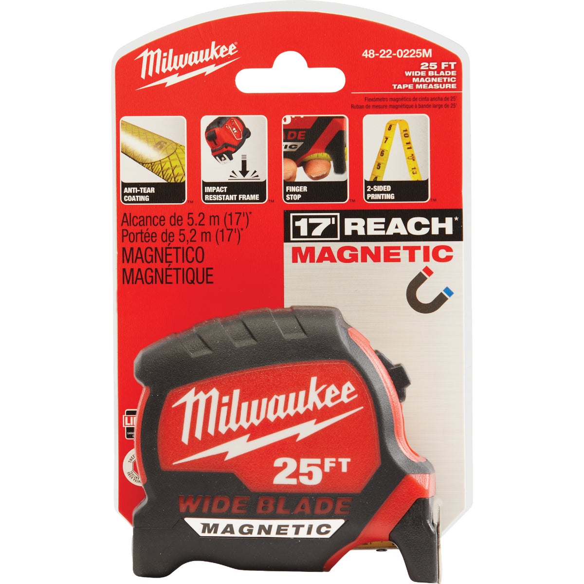 Milwaukee 25 Ft. Wide Blade Magnetic Tape Measure Image 2