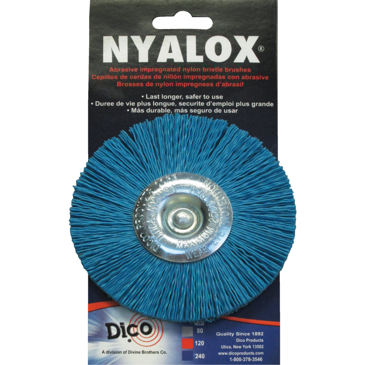 Dico Nyalox 4 In. Blue Fine Drill-Mounted Brush Image 1