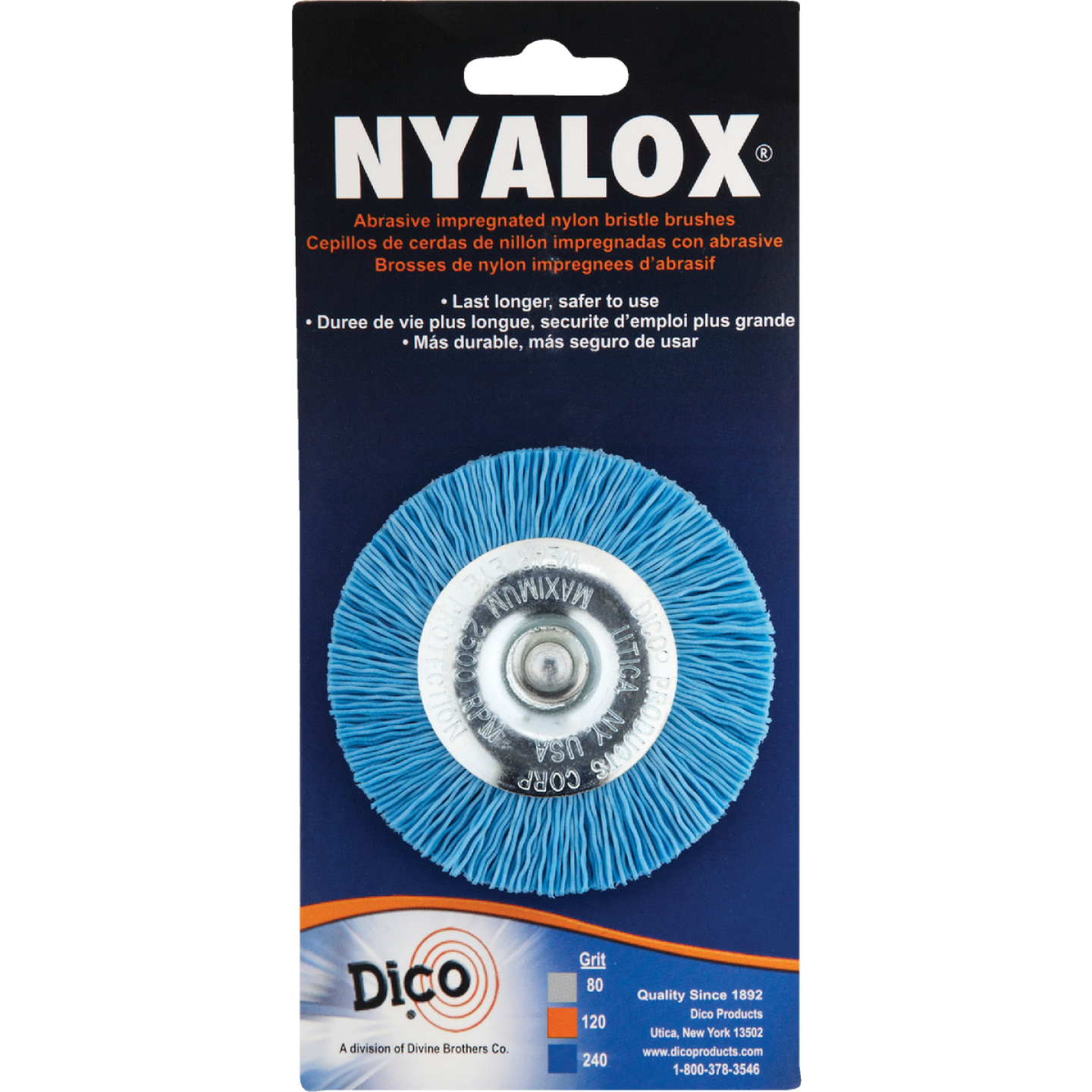 Dico Nyalox 3 In. Blue Fine Drill-Mounted Brush Image 2