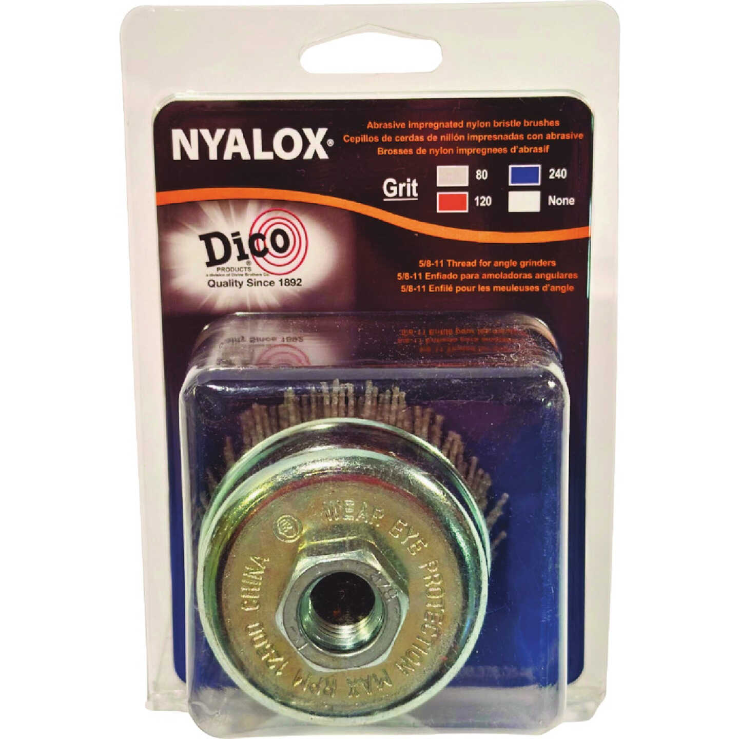 Dico Nyalox 3 In. Coarse Gray Angle Grinder Cup Brush Image 2