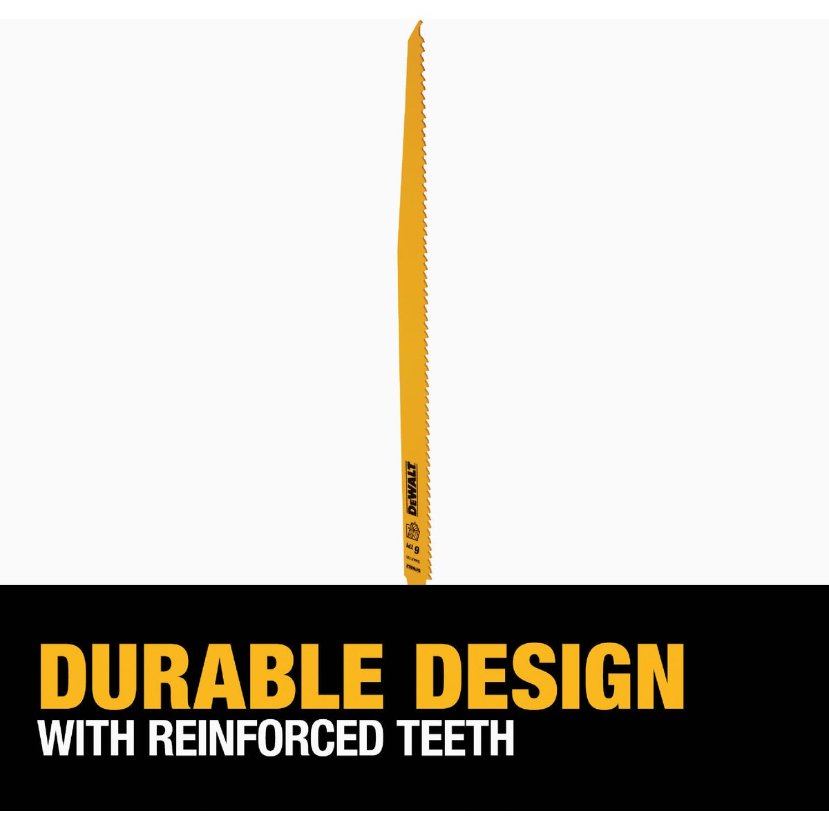 DEWALT 12 In. 6 TPI Taper Back Bi-Metal Reciprocating Saw Blade (5-Pack) Image 4