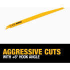 DEWALT 12 In. 6 TPI Taper Back Bi-Metal Reciprocating Saw Blade (5-Pack) Image 3