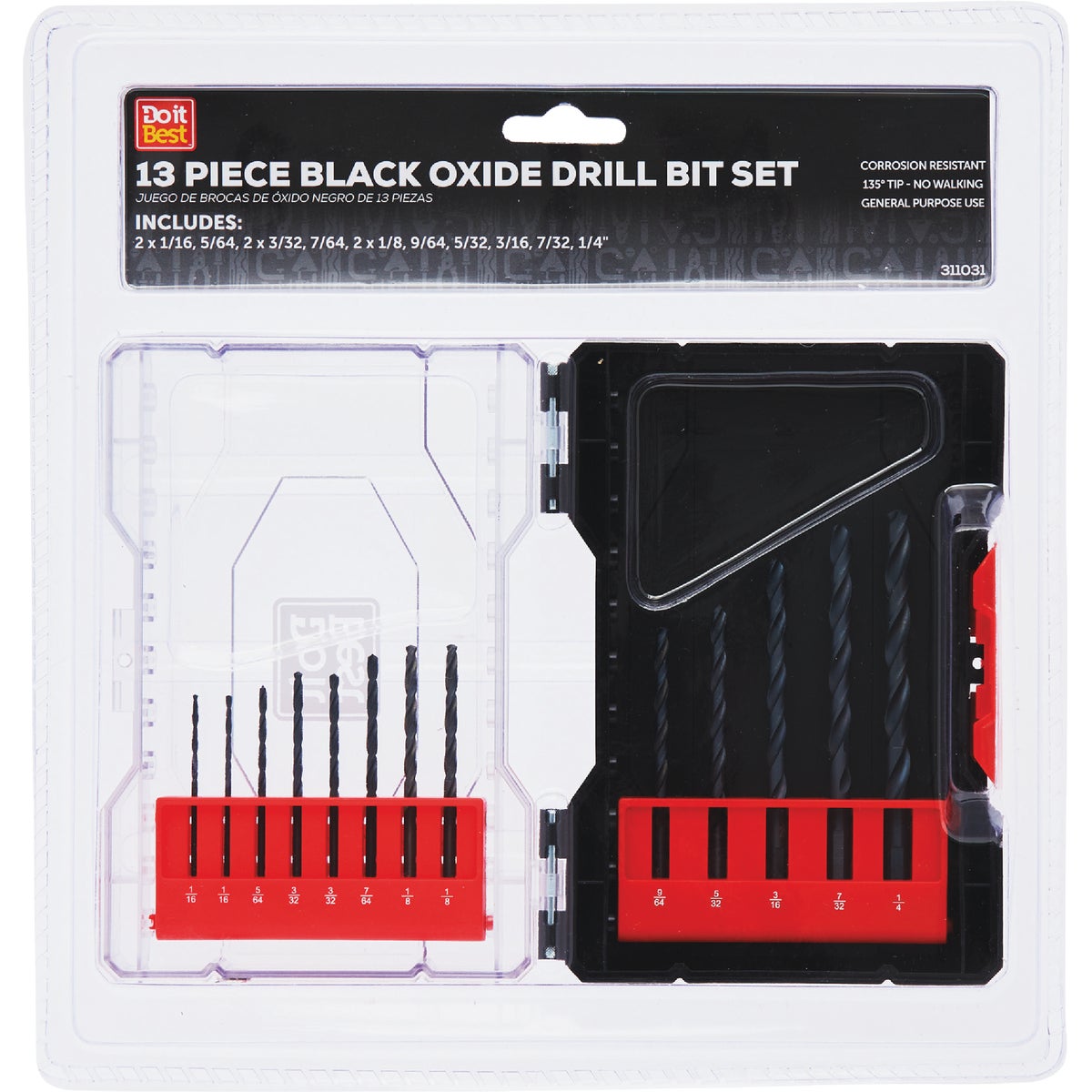 Do it Best Black Oxide Drill Bit Set (13-Piece)