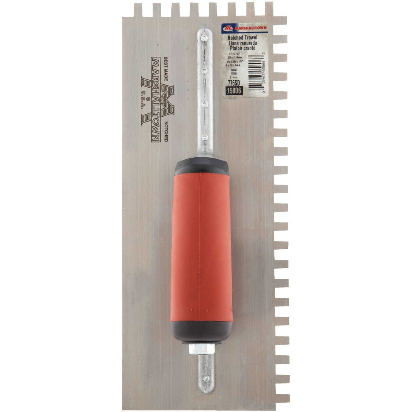 Marshalltown 1/4 In. x 3/8 In. Square Notched Trowel Image 2