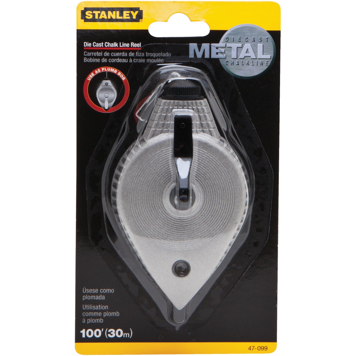 Stanley 100 Ft. Die Cast Chalk Line Reel Image 2