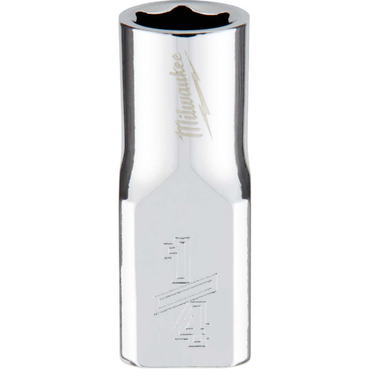 Milwaukee 1/4 In. Drive 1/4 In. 6-Point Shallow Standard Socket with FOUR FLAT Sides Image 1