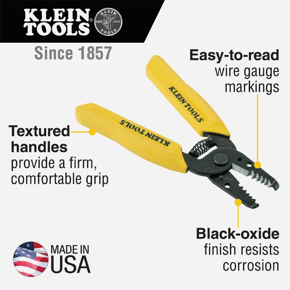 Klein 6 In. 10 AWG to 18 AWG Solid Wire Stripper Image 2
