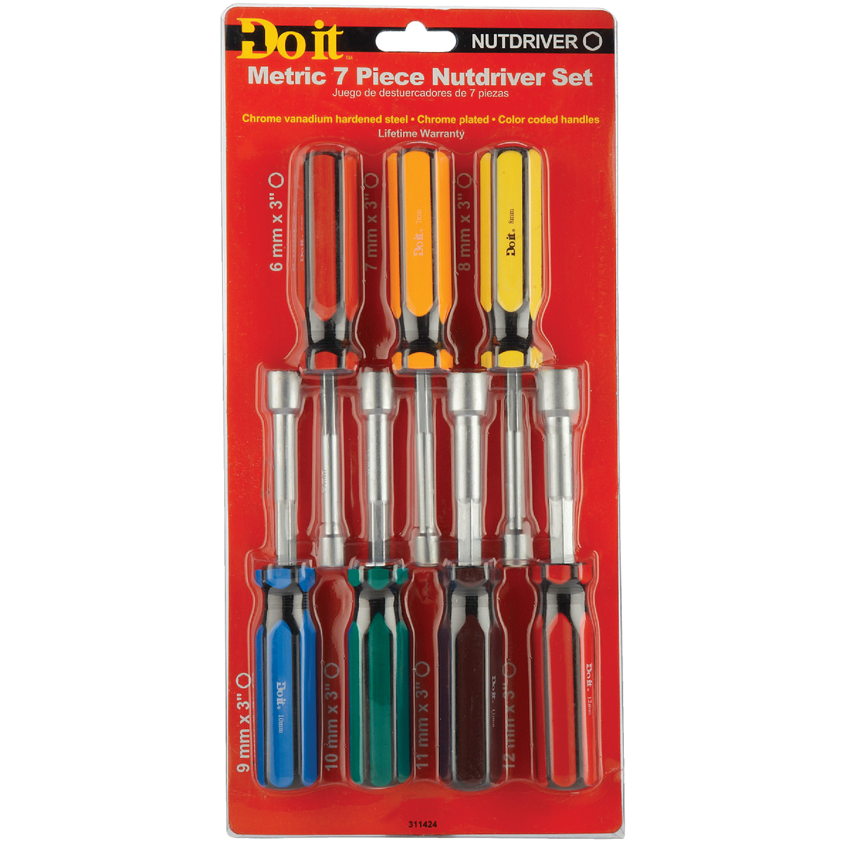 Do it Metric 3 In. Solid Shaft Nut Driver Set, 7-Piece Image 2