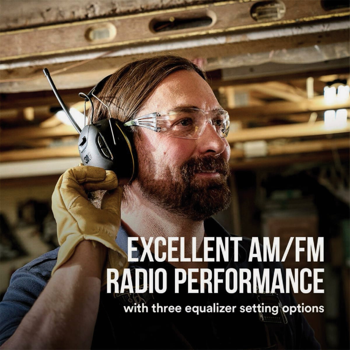 3M WorkTunes Connect + 26 dB AM/FM Wireless Bluetooth Earmuffs Image 5