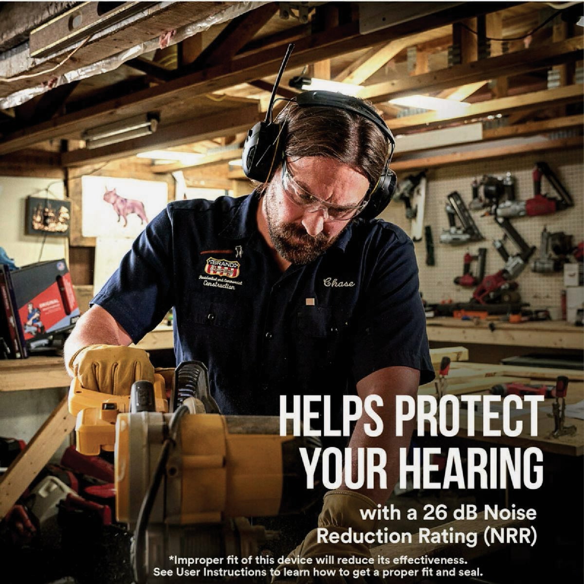 3M WorkTunes Connect + 26 dB AM/FM Wireless Bluetooth Earmuffs Image 4