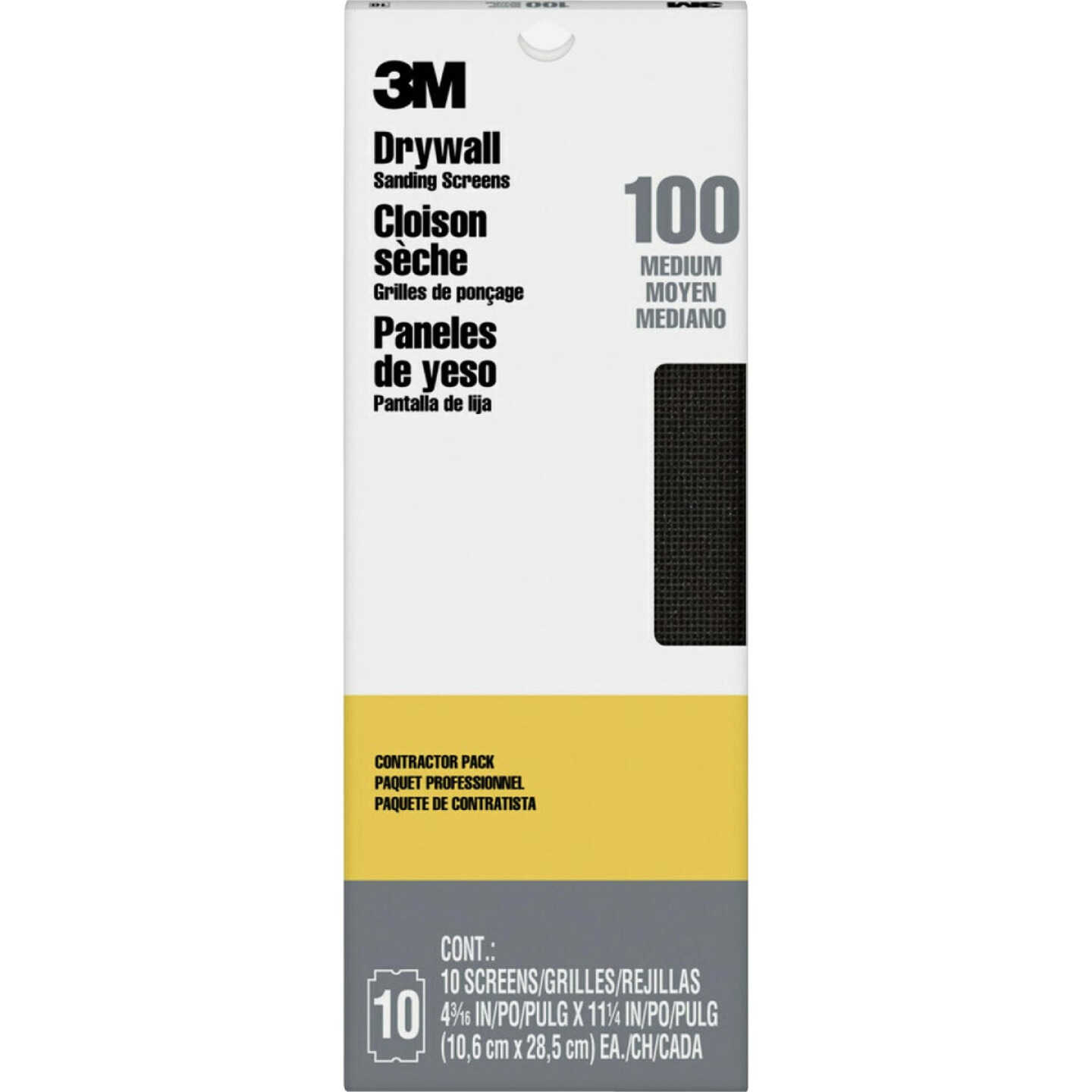 3M ProPak 4-3/16 In. x 11-1/4 In. Drywall Sanding Screens, 100 Grit (10-Pack) Image 1