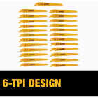 DEWALT 6 In. 6 TPI Taper Back Bi-Metal Reciprocating Saw Blade (2-Pack) Image 5