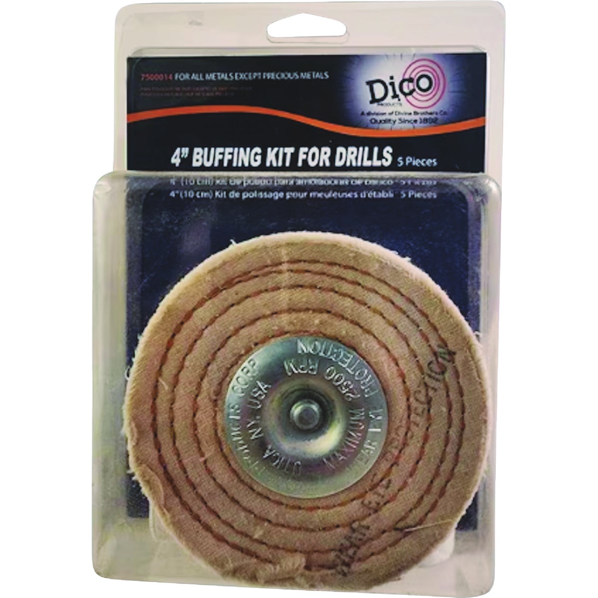 Dico 4 In. Buffing Kit with (2) Buffing Wheels & (3) Compounds Image 2