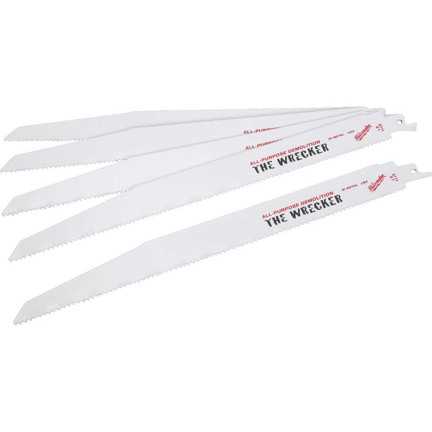 Milwaukee SAWZALL The WRECKER 12 In. 7/11 TPI Multi-Material Demolition Reciprocating Saw Blade (5-Pack) Image 1