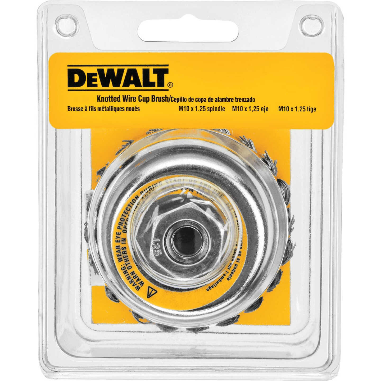 DEWALT 4 In. Knotted 0.020 In. Angle Grinder Wire Brush Image 1