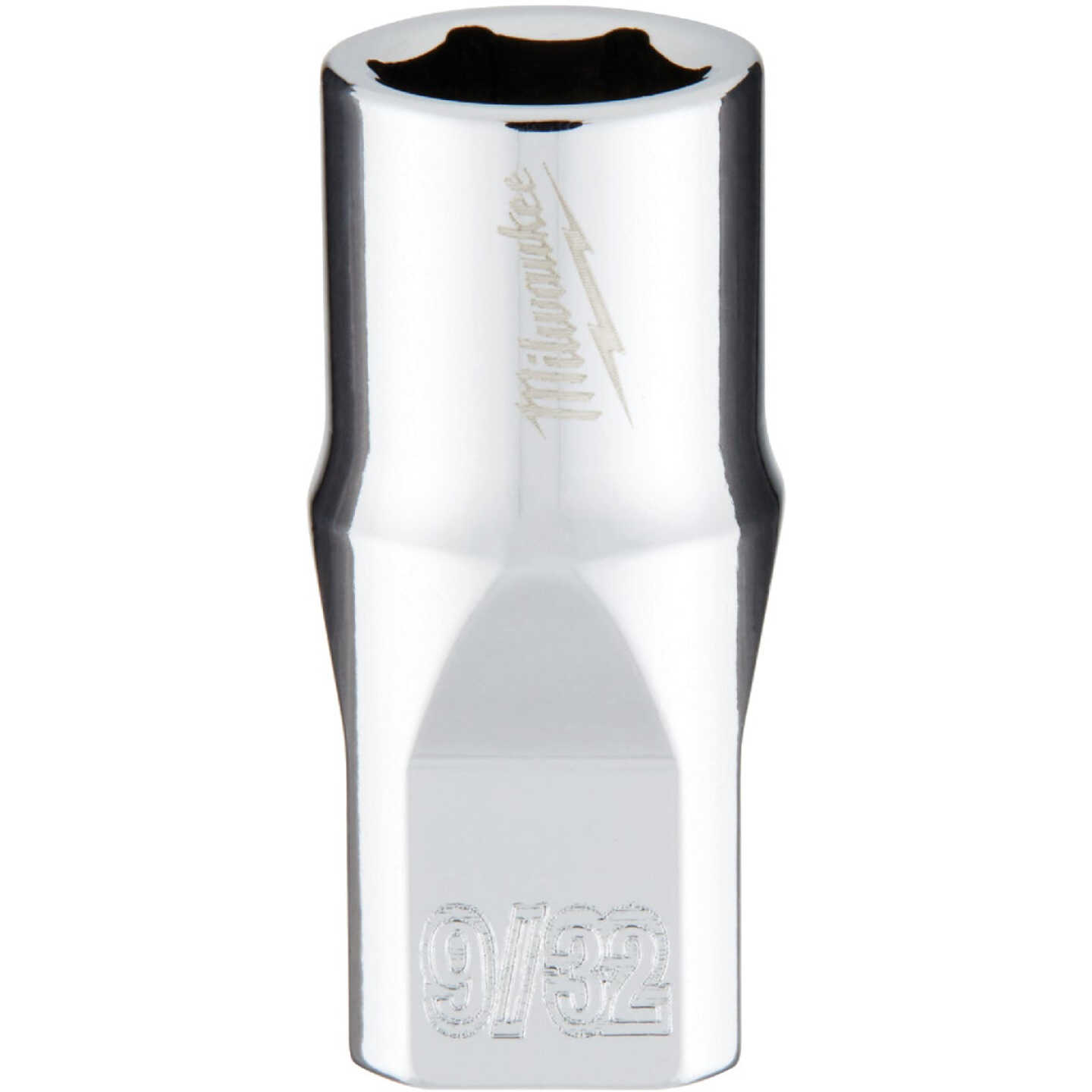 Milwaukee 1/4 In. Drive 9/32 In. 6-Point Shallow Standard Socket with FOUR FLAT Sides Image 1