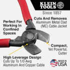 Klein 6.6 In. 1/0 AWG Aluminum & 1/0 AWG Copper Compact Cable Cutter Image 3