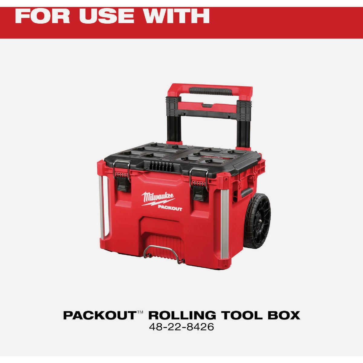 Milwaukee Low-Profile Handle for PACKOUT Rolling Tool Box Image 4