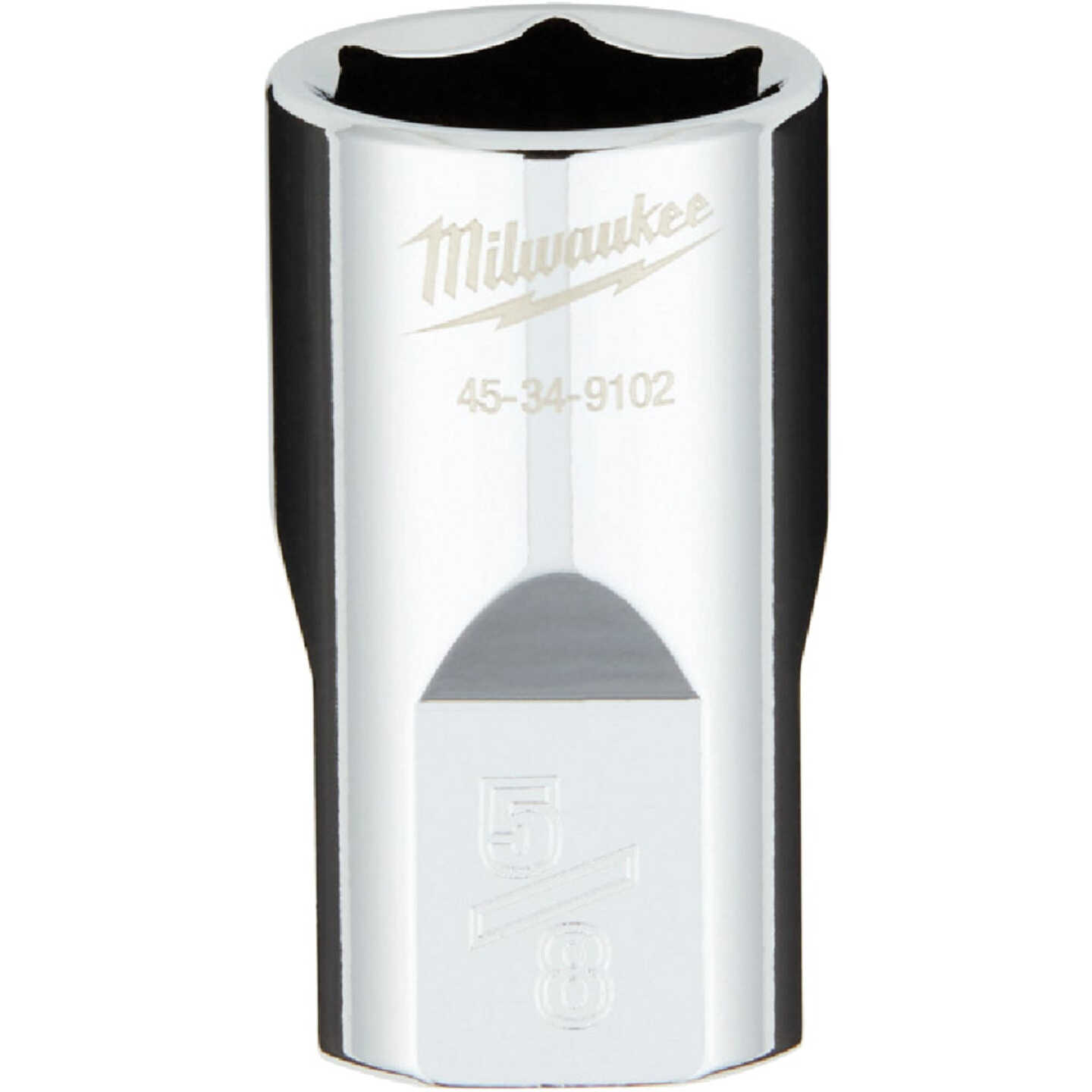 Milwaukee 1/2 In. Drive 5/8 In. 6-Point Shallow Standard Socket with FOUR FLAT Sides Image 1