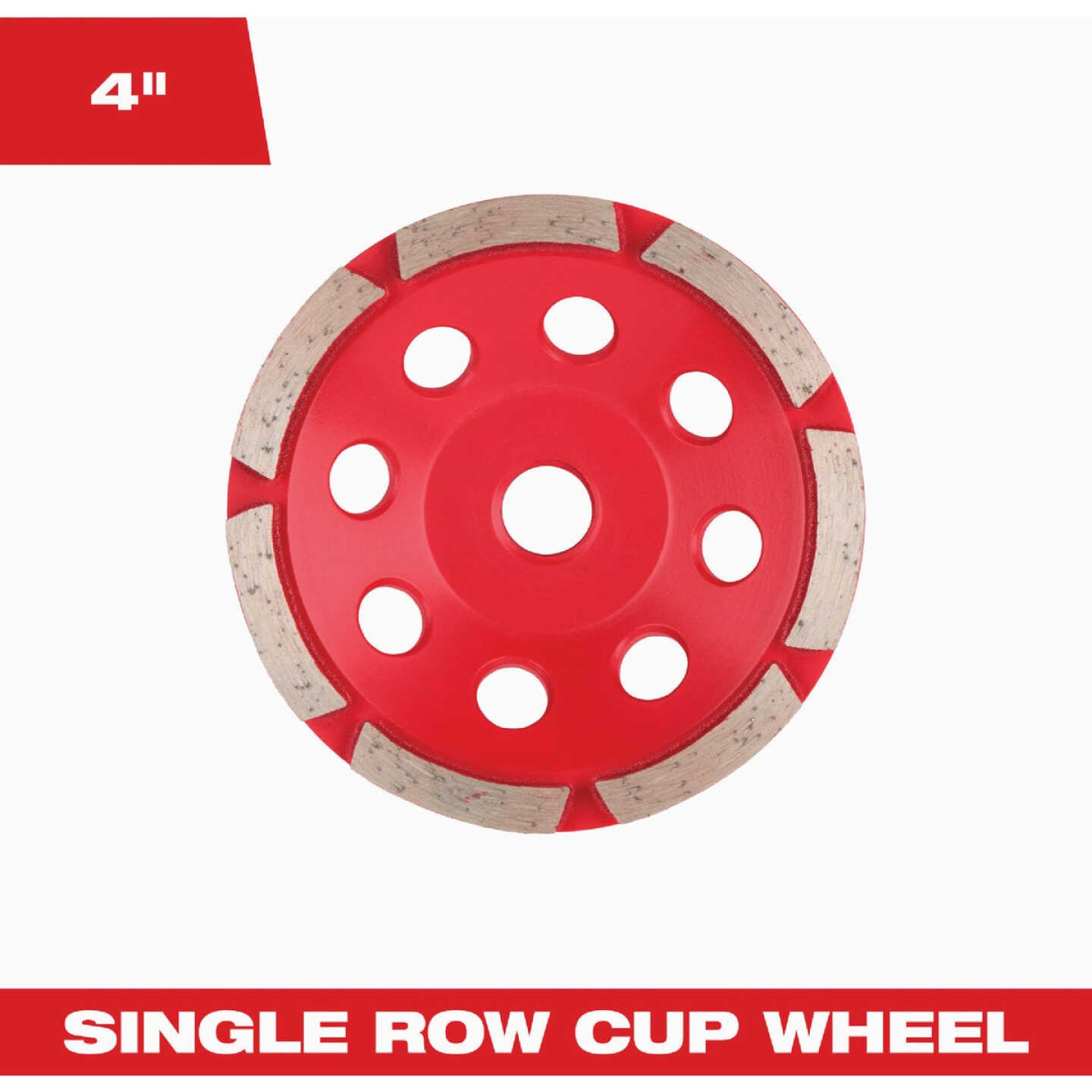 Milwaukee 4 In. Single Row Diamond Cup Wheel Image 1