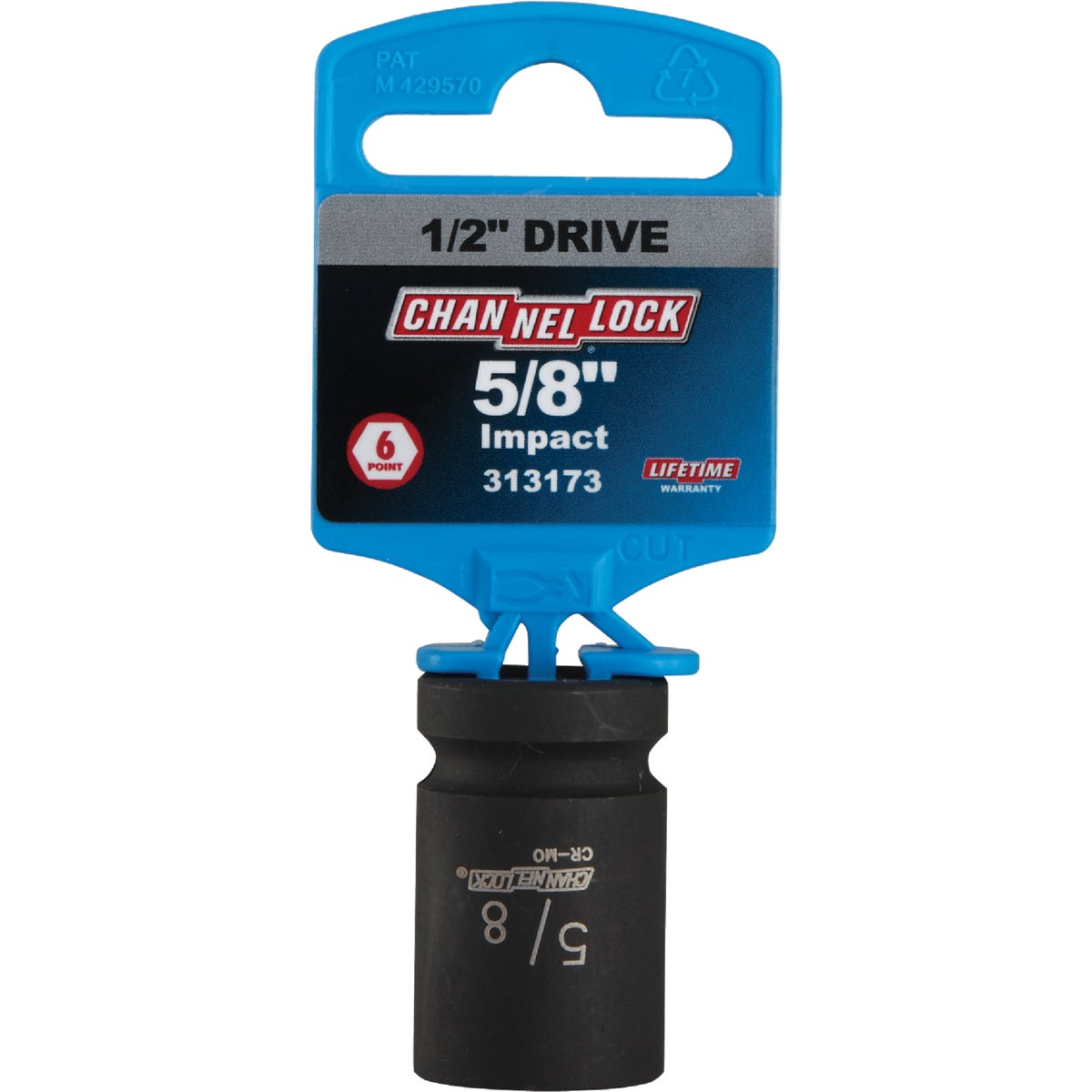 Channellock 1/2 In. Drive 5/8 In. 6-Point Shallow Standard Impact Socket Image 2