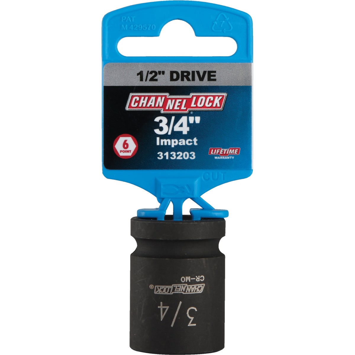 Channellock 1/2 In. Drive 3/4 In. 6-Point Shallow Standard Impact Socket Image 2