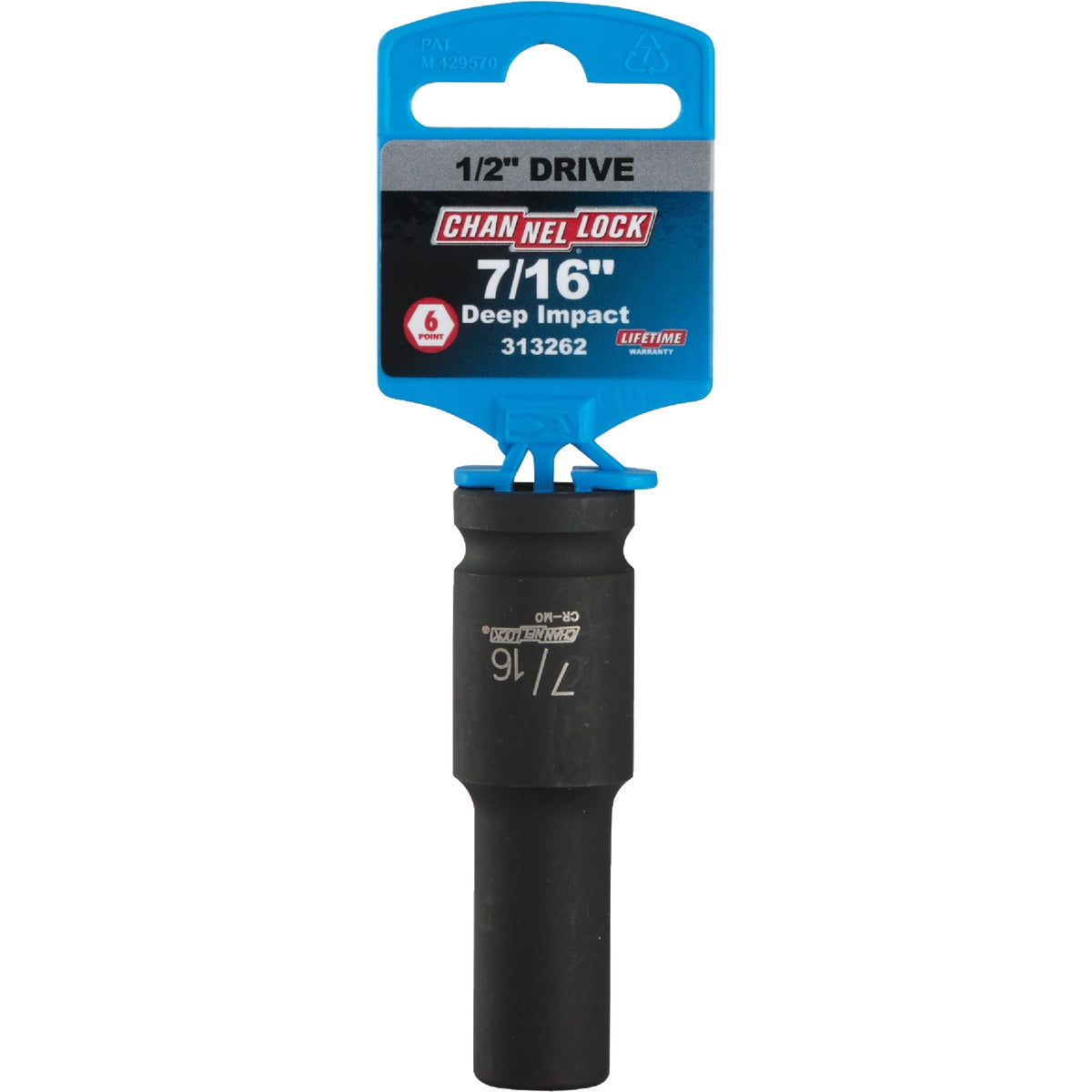 Channellock 1/2 In. Drive 7/16 In. 6-Point Deep Standard Impact Socket Image 2