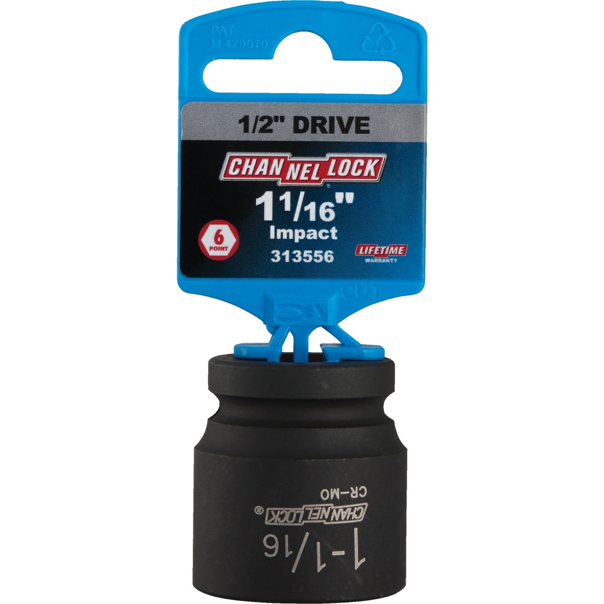 Channellock 1/2 In. Drive 1-1/16 In. 6-Point Shallow Standard Impact Socket Image 2