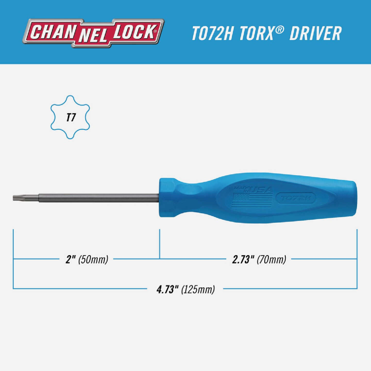 Channellock T7 x 2 In. Professional Torx Screwdriver Image 2