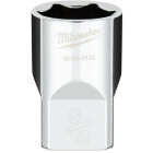 Milwaukee 1/2 In. Drive 3/4 In. 6-Point Shallow Standard Socket with FOUR FLAT Sides Image 1