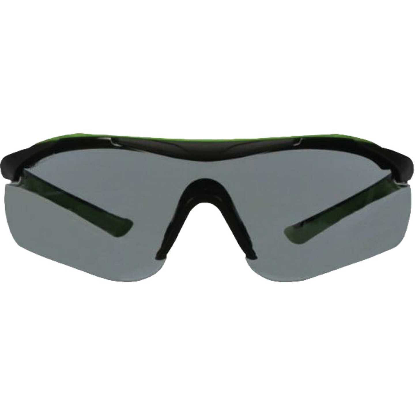 3M Black/Green Frame Brow Guard Safety Glasses with Gray Lenses Image 5