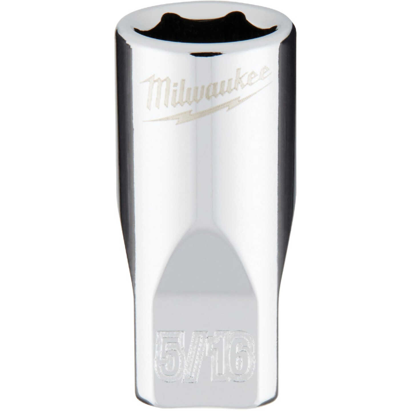 Milwaukee 1/4 In. Drive 5/16 In. 6-Point Shallow Standard Socket with FOUR FLAT Sides Image 1