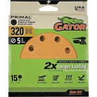 Gator 5 In. 8-Hole 320-Grit Hook & Loop Sanding Disc (15-Pack) Image 1