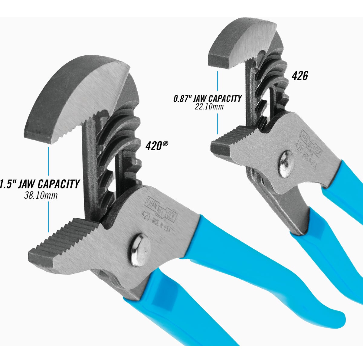 Channellock 6-1/2 In. and 9-1/2 In. Groove Joint Plier Set (2-Piece) Image 3