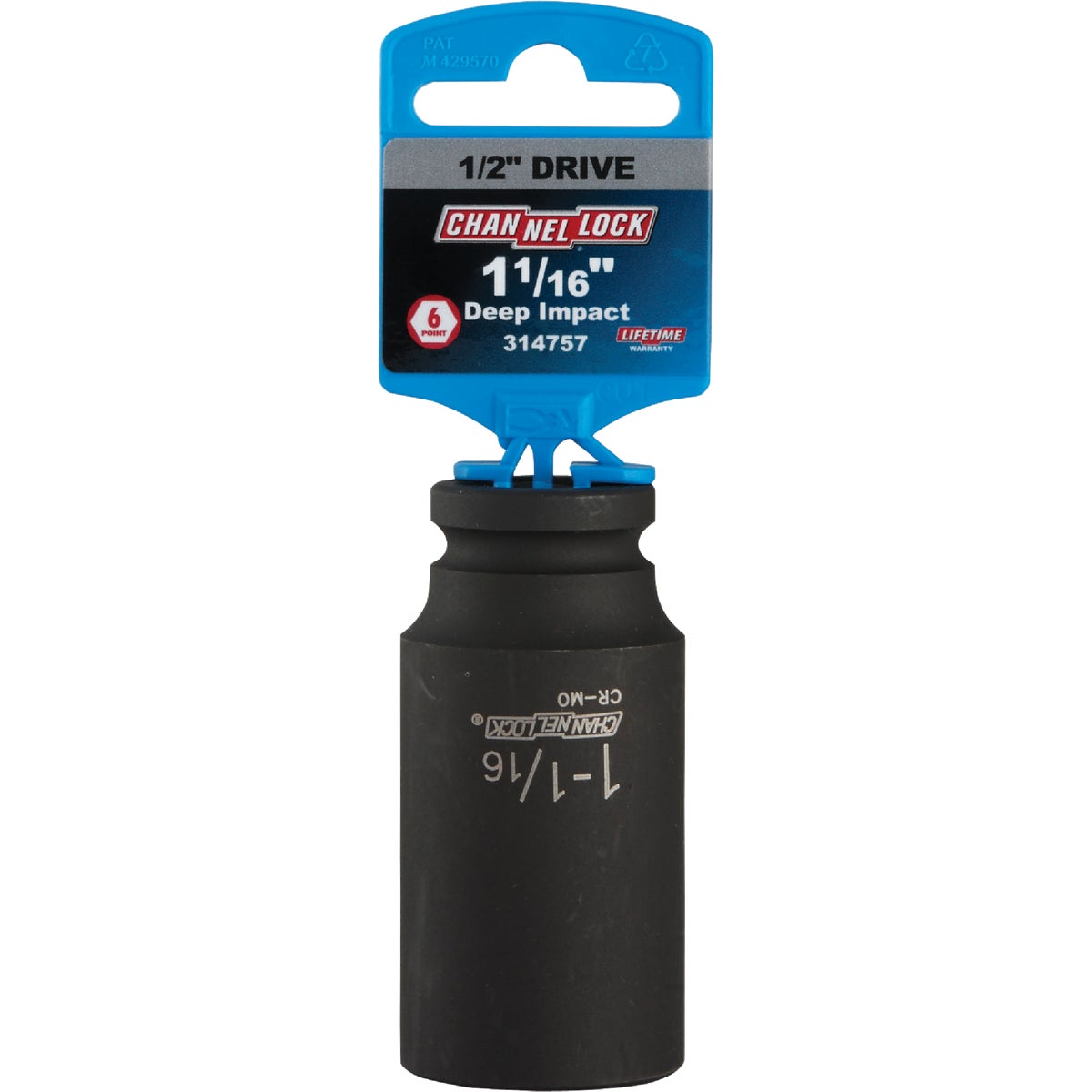 Channellock 1/2 In. Drive 1-1/16 In. 6-Point Deep Standard Impact Socket Image 2